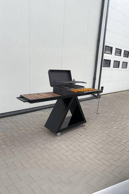 شواية ستاند مثلث مع غطاء – خشب طبيعي (طول 160 سم)